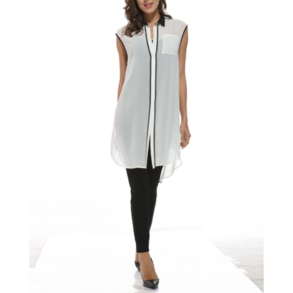 Orange Fashion Village Tops - Chiffon Tunic Orange Fashion Village Tops - Chiffon Tunic